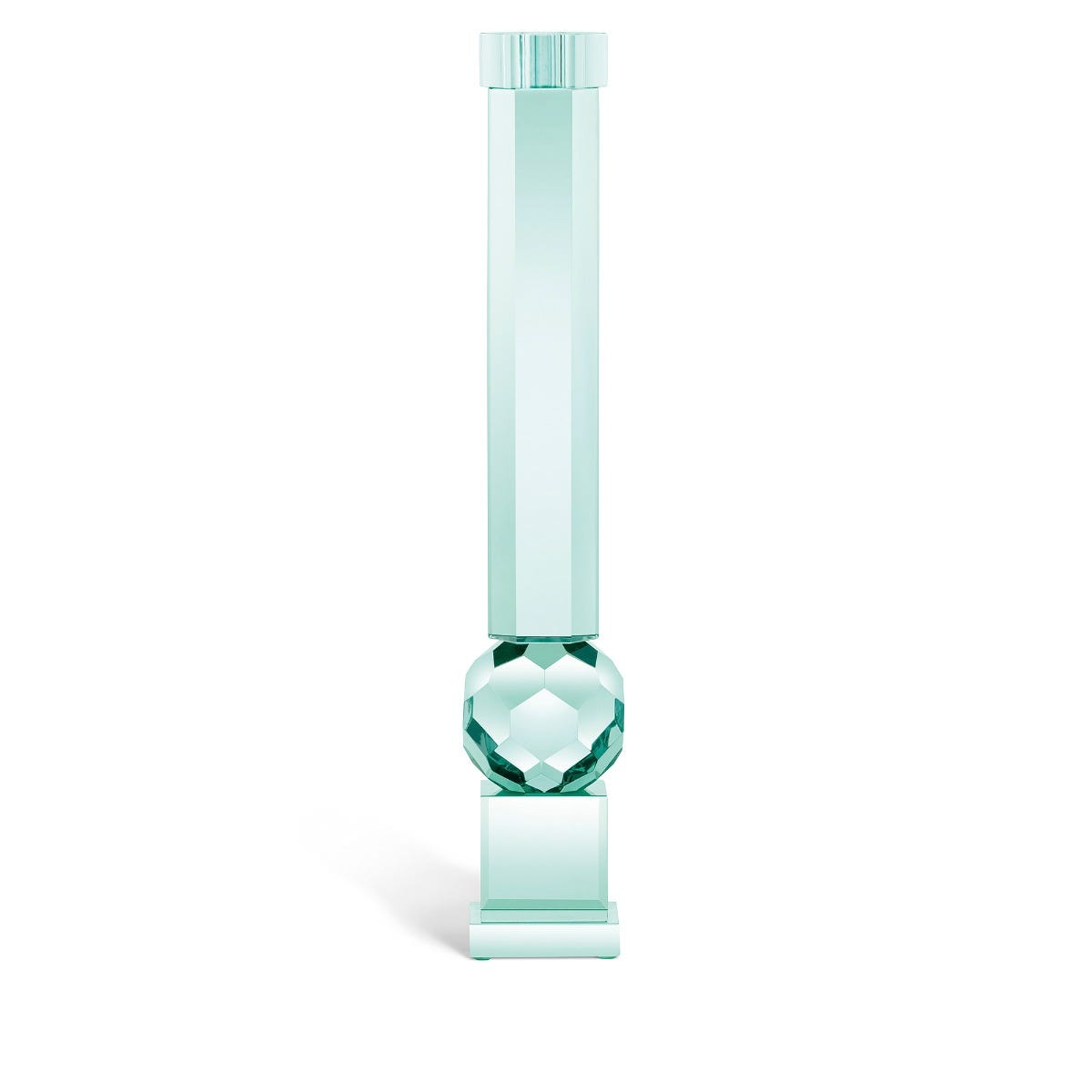 Prism Tall Candlestick, Emerald