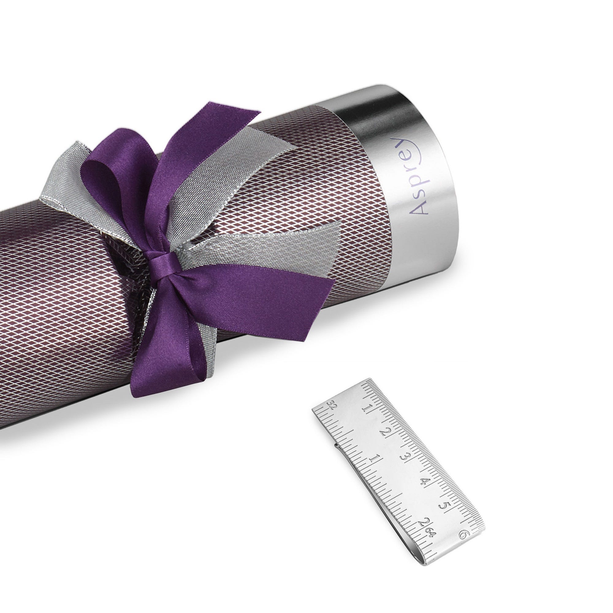 Christmas Cracker with Ruler Money Clip, Sterling Silver