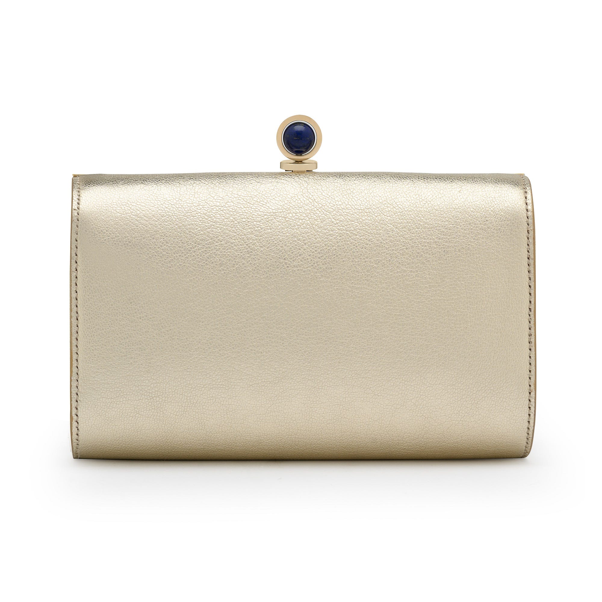 Matchbox Handbag in Crinkled Gold Goatskin