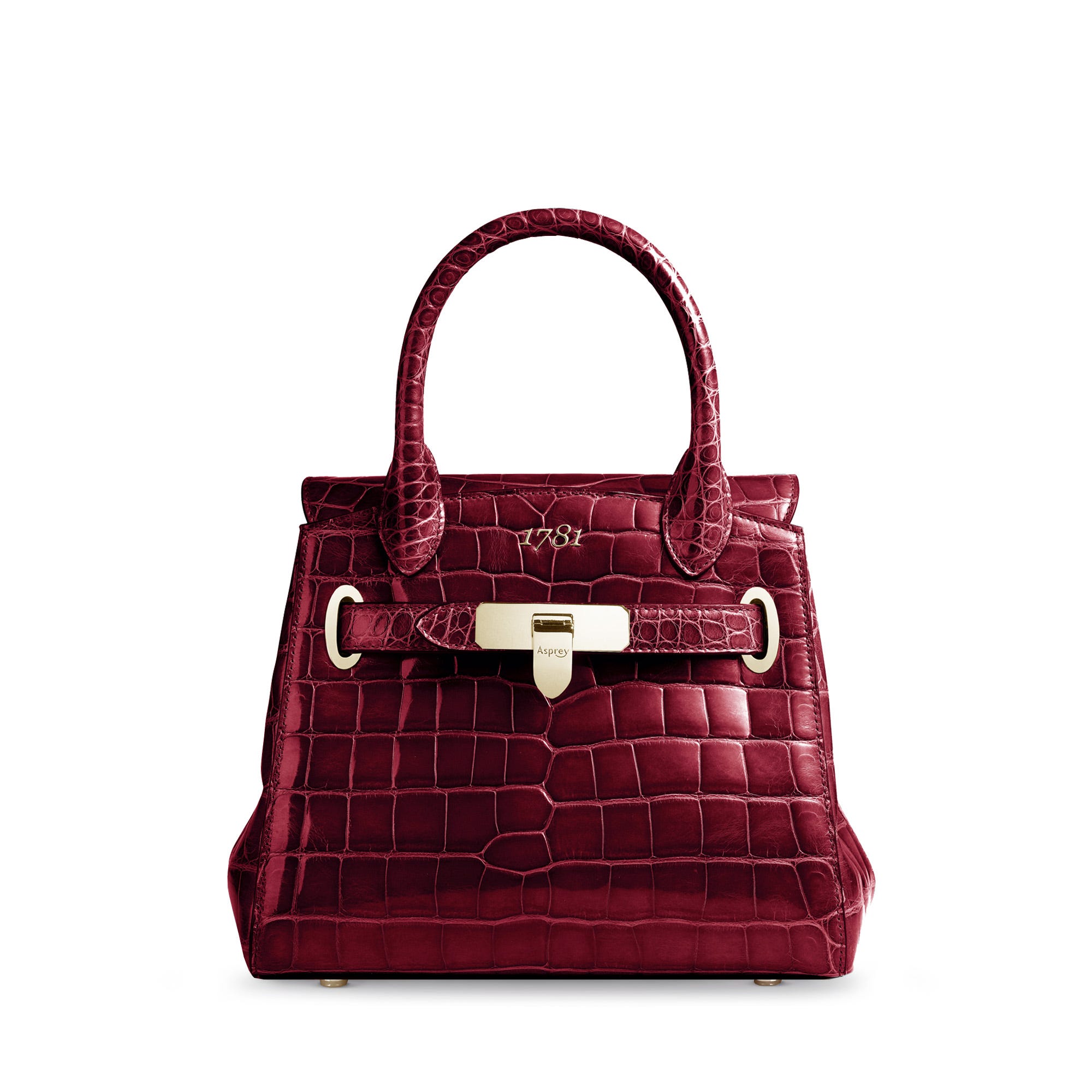 1781 Mini Handbag in Ruby Red Crocodile