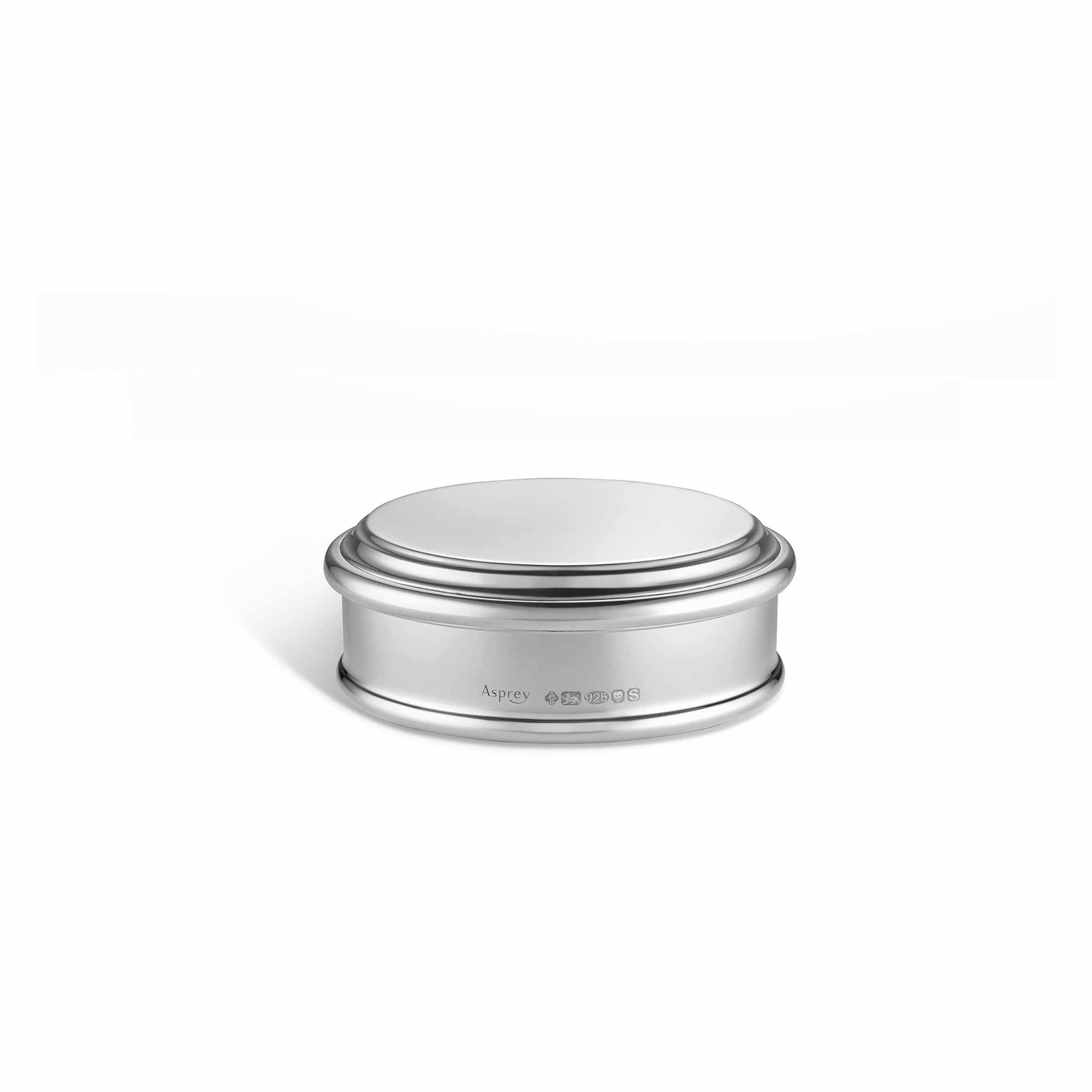 Small Round Raleigh Box, Silver